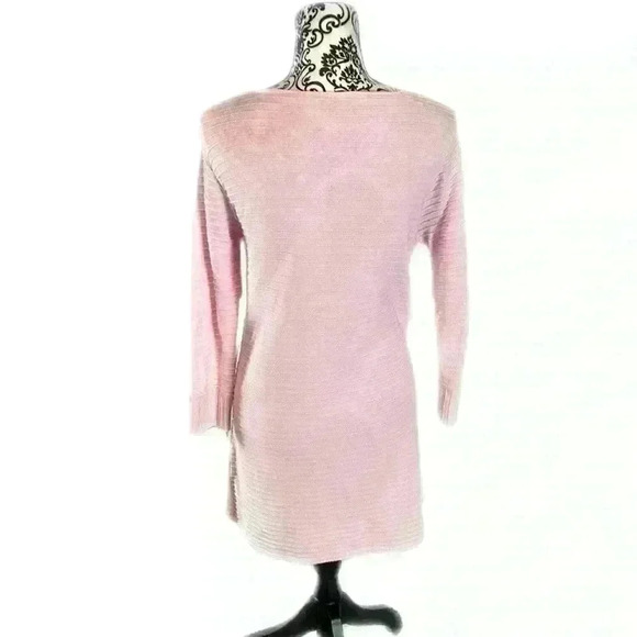 Margret Winters 100% Cotton Pink Shift Dress w/ Orange Pockets Artisan Knit Mod - Picture 10 of 12
